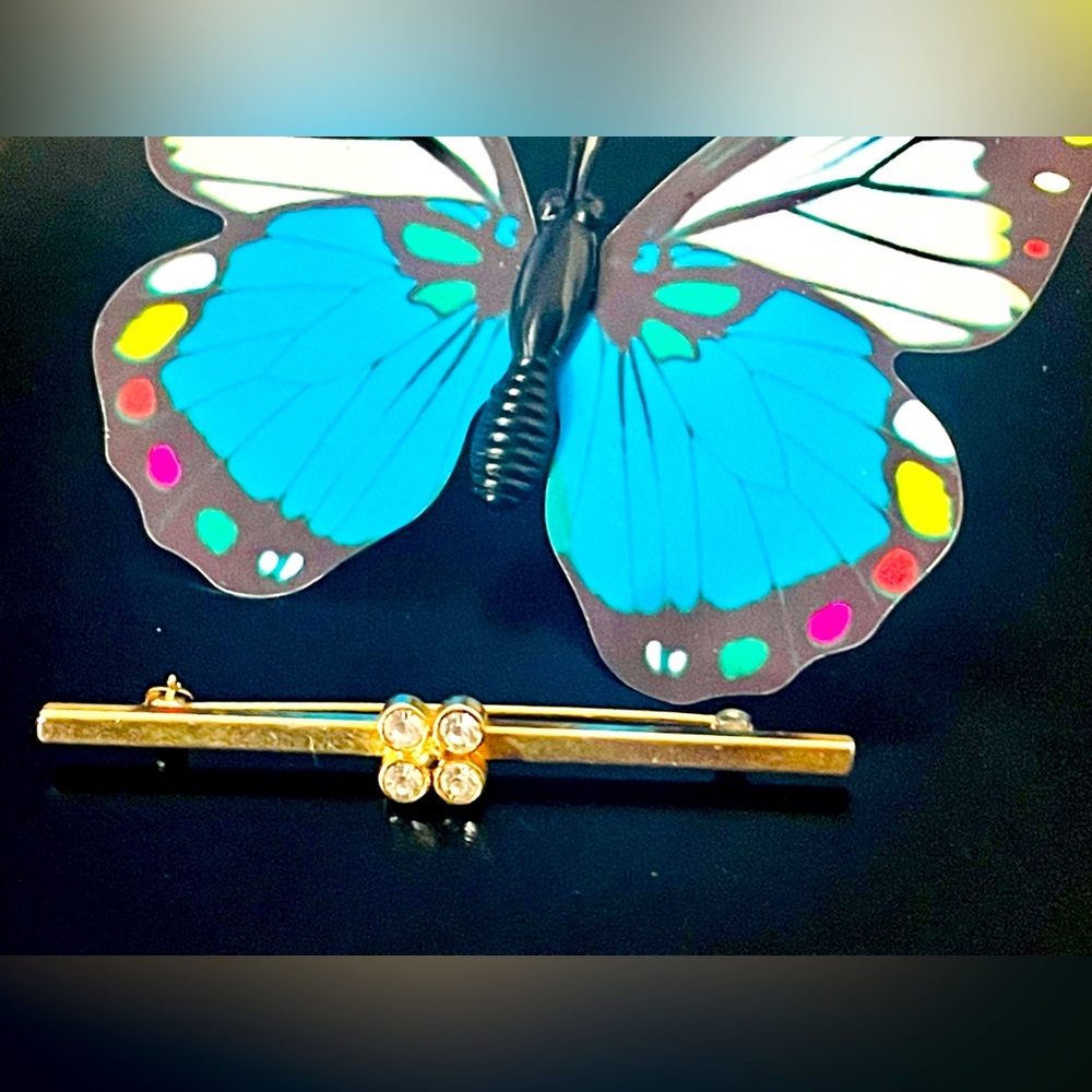 🔴Vintage Avon Gold Tone Bar Brooch - Picture 4 of 8